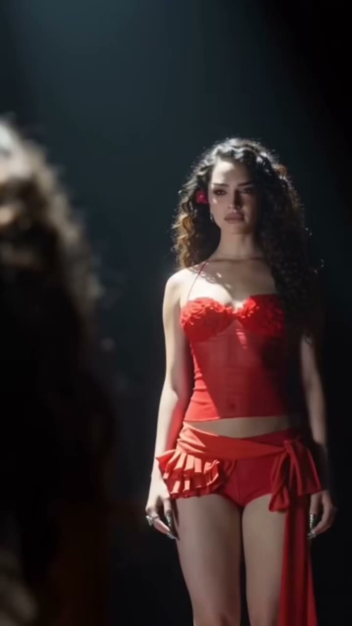 “Your next opponent is you”: a girl in a spotlight meets her grown-up self in red, the face-off every You vs You video follows